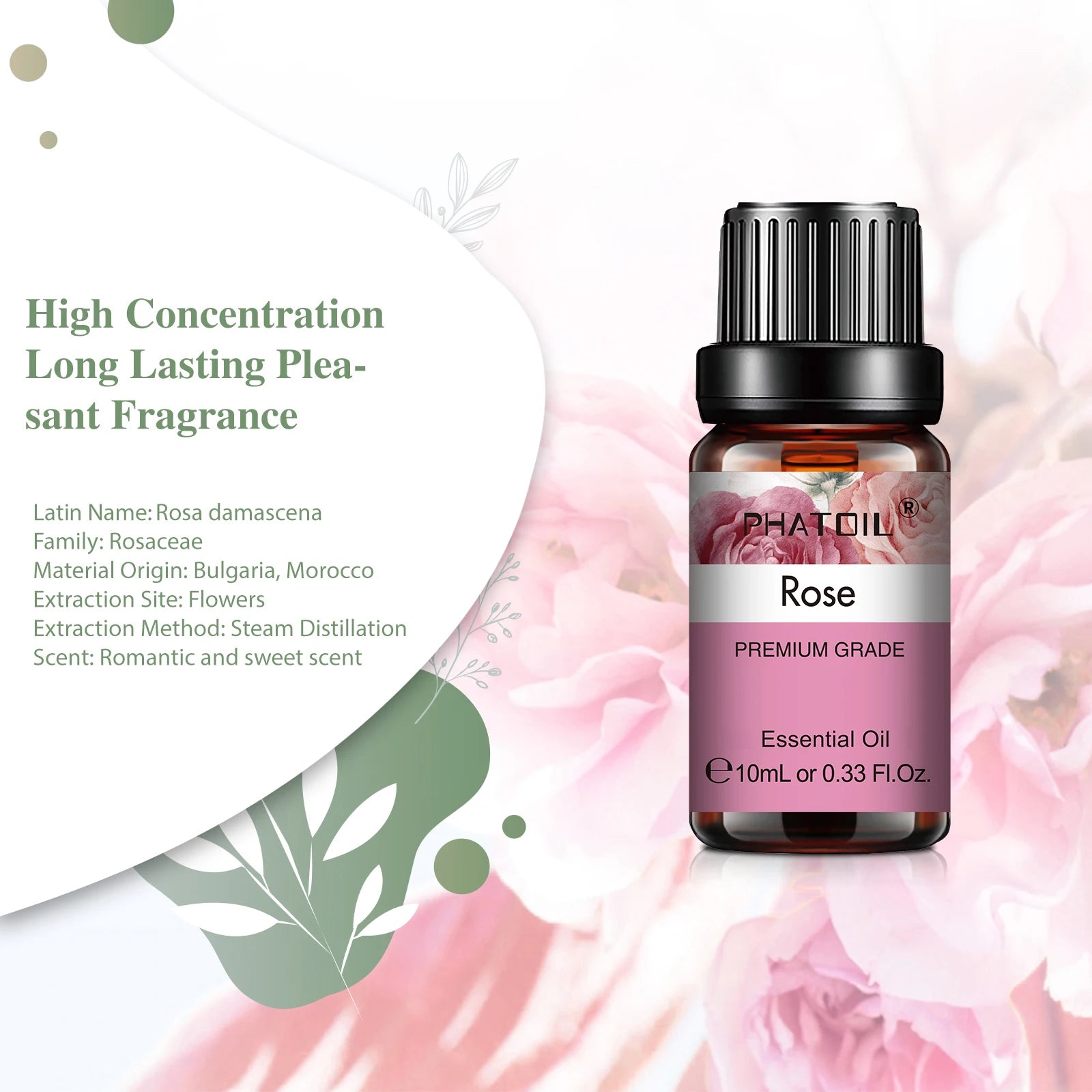 PHATOIL Natural Plant Essential Oil 10ml - Eucalyptus, Lavender & More