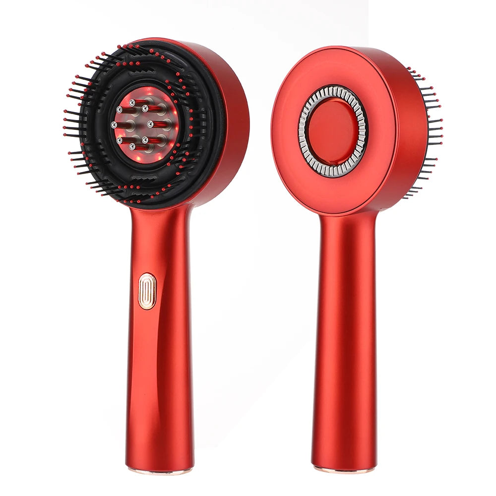 Scalp Massage Comb with Red Light, Electric Hair Scalp Massager with 3 Modes, Rechargeable 6ml Serum Applicator Tool