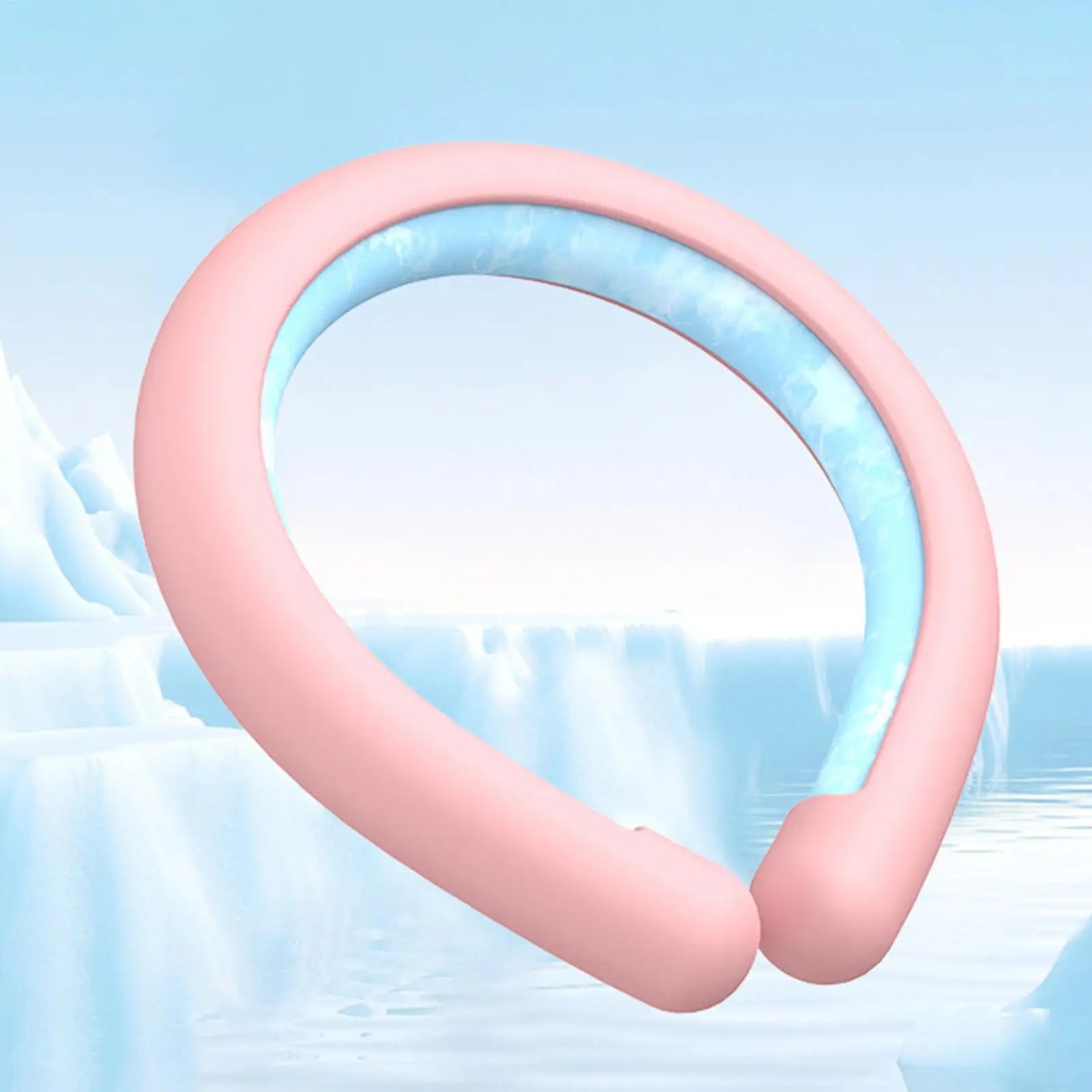 Wearable ice neck wrap summer heatstroke prevention Outdoor sports cooling tube Reusable Cold gel Neck cooler for hiking running