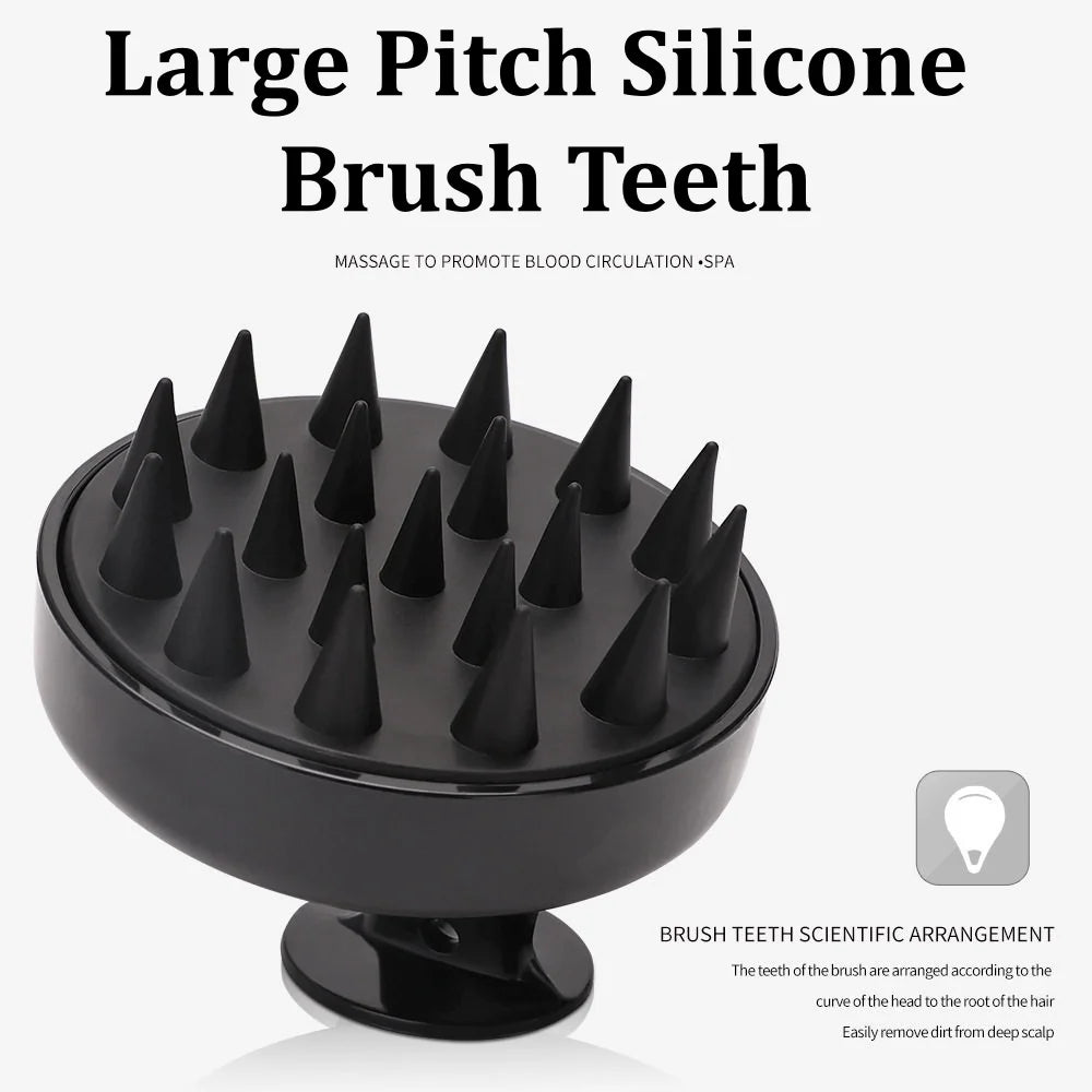 Scalp Massager for Hair Growth,Silicone Comb with Soft Bristles for Washing & Blood Circulation, Shampoo Brush Relaxation Tools