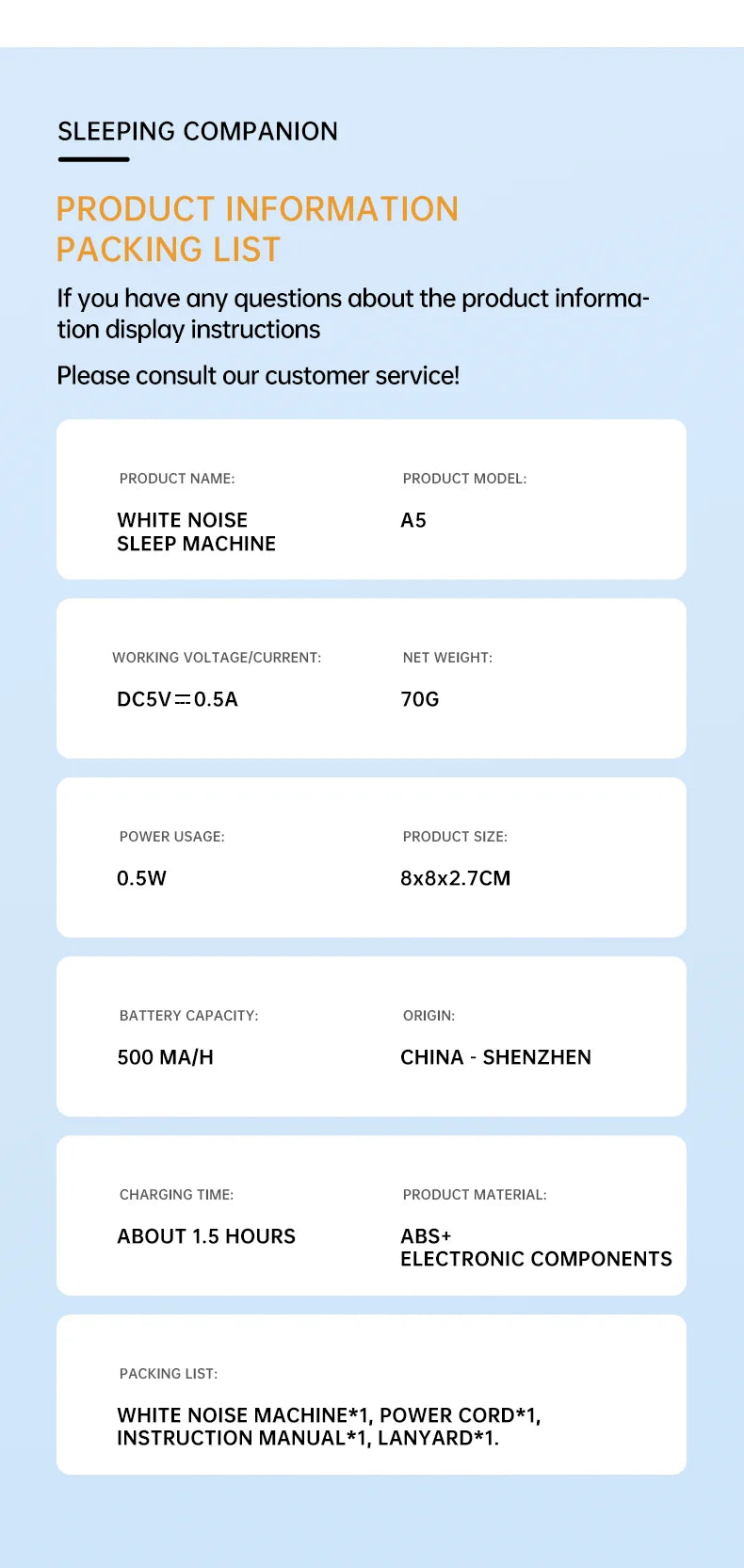 White Noise Machine 24 Soothing Sounds Sleep Sounds Machine with Night Light Type-C Charging Sleep Aid Device for Baby Adult