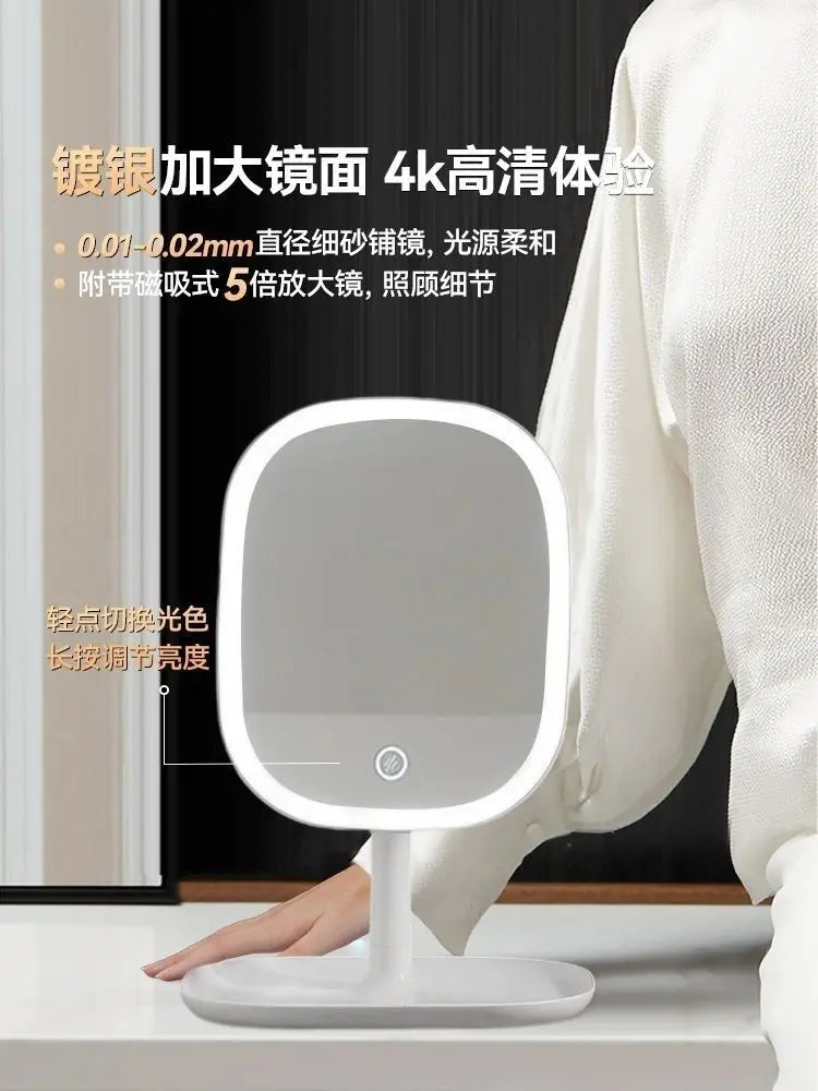 LED internet celebrity makeup mirror fill light mirror with light student dormitory desktop portable makeup mirror home makeup