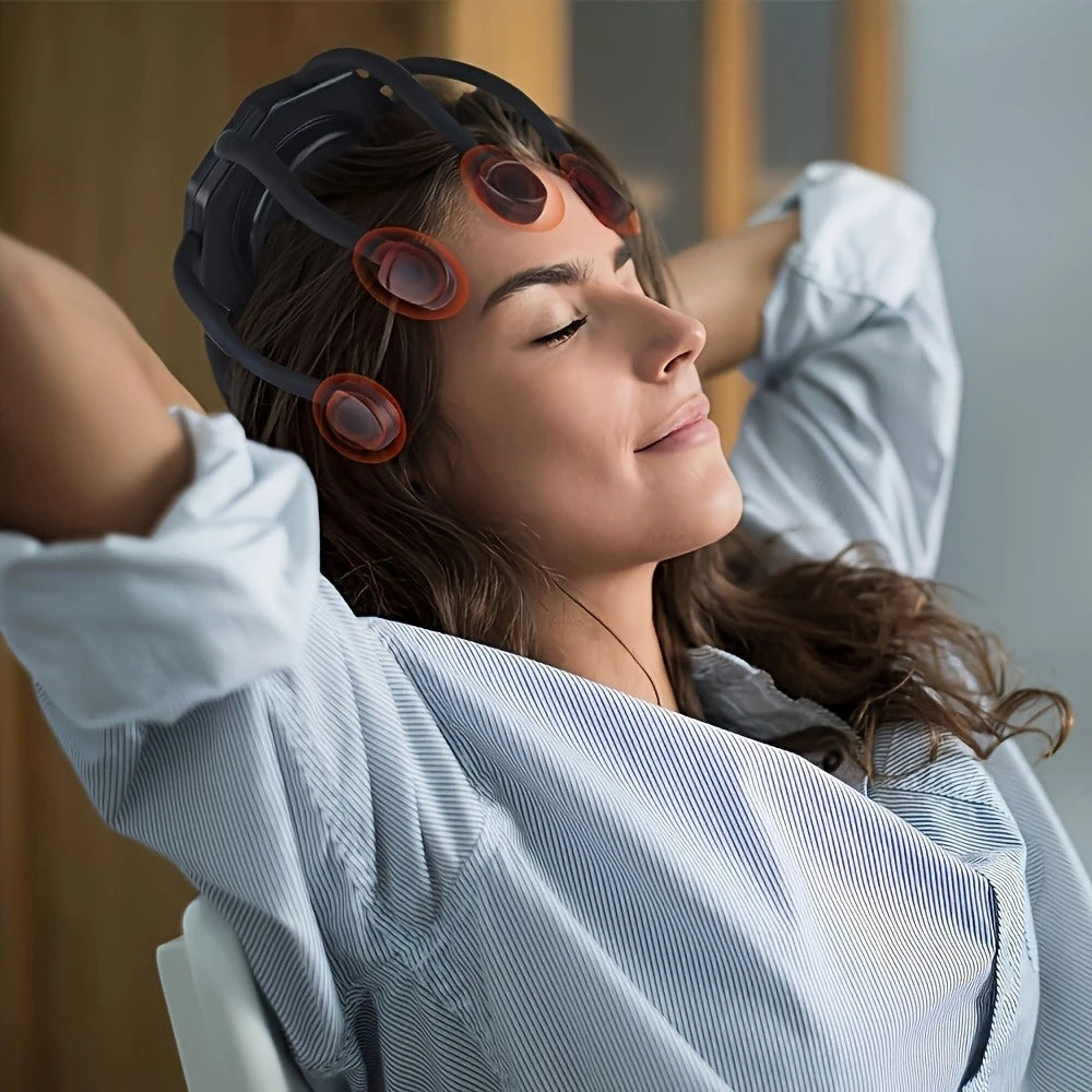 Electric Scalp Massager, Head Massager Scalp Stress Relax, Kneading Hair Massage with 3 Modes, 360 Degree Hair Massager