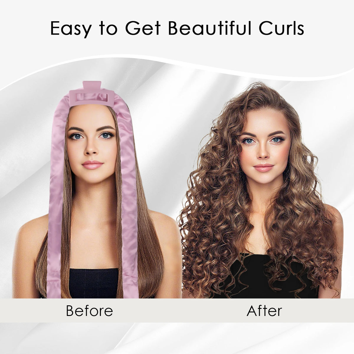Satin Heatless Curling Set Heatless Curls Overnight Hair Curler 70" No Heat Curls Hair Curlers to Sleep in Overnight Curls Hea
