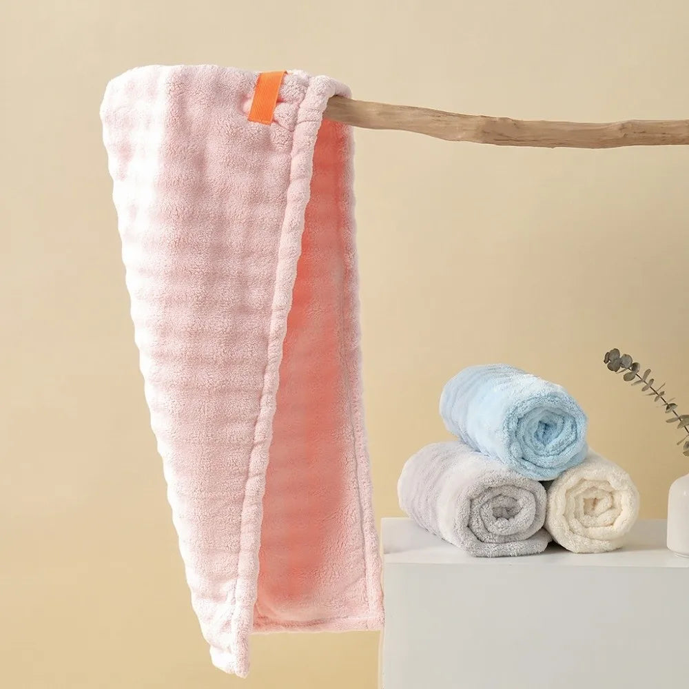 Microfiber Quickly Hair Dry Towel Extra Large Super Absorbent Bathroom Women Turban Soft Thickened Hair Dry Wrap Bonnets