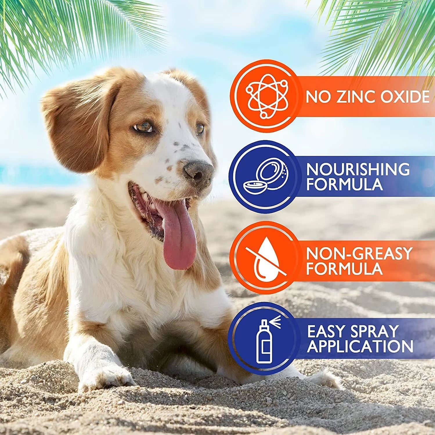 Natural Moisturizer Non-Greasy Sun Protection Spray Dog Cats Sunscreen for All Soothing Pet Horses Pet Sunscreen Spray