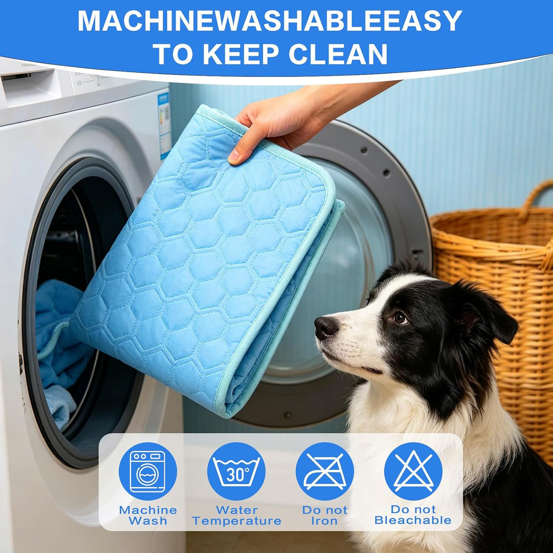 Cooling Mat for Dogs, Q-Max>0.5 Washable Dog Cooling Mat, Portable Kennel Cooling Pet Pad for Summer, Non-Slip &amp; Non-Toxic Arc-Chills Dog Bed Mat &amp; Crate Pad for Extra Large Dog