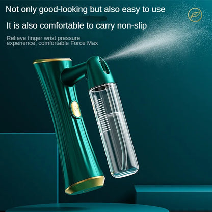 Handheld Facial Steamer Sprayer - Portable Humidifier for Deep Moisturizing & Skin Replenishment, Green Beauty Care Tool