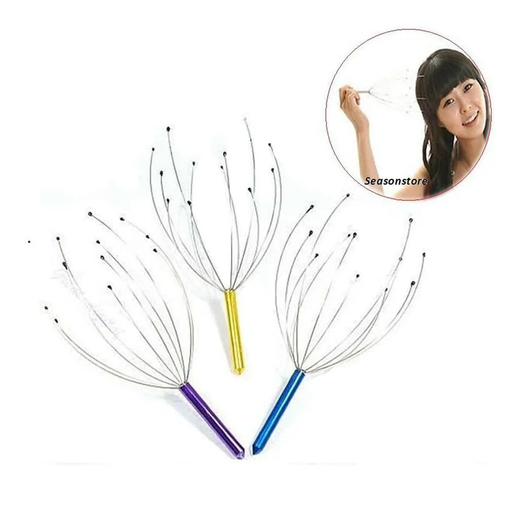 Head Massager Scalp Handheld Head Massager Scratcher Scalp Massager Reliever Neck Stress And Head Physician Steel Ball Tools