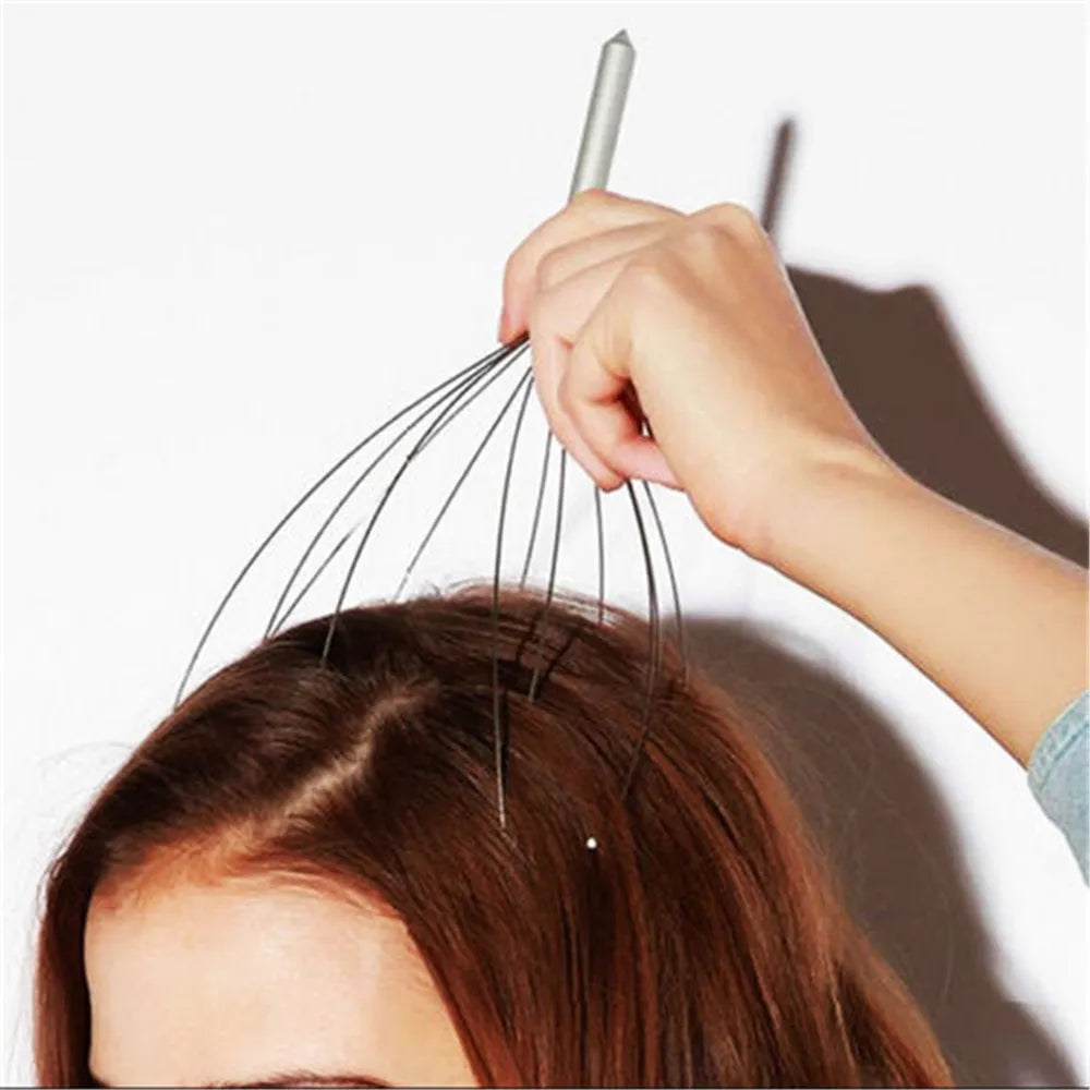 Head Massager Scalp Handheld Head Massager Scratcher Scalp Massager Reliever Neck Stress And Head Physician Steel Ball Tools