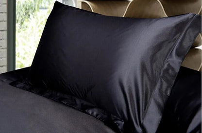 2pcs Silk Pillowcase Camel White Black Silk Satin Pillow Case Multiple Colors