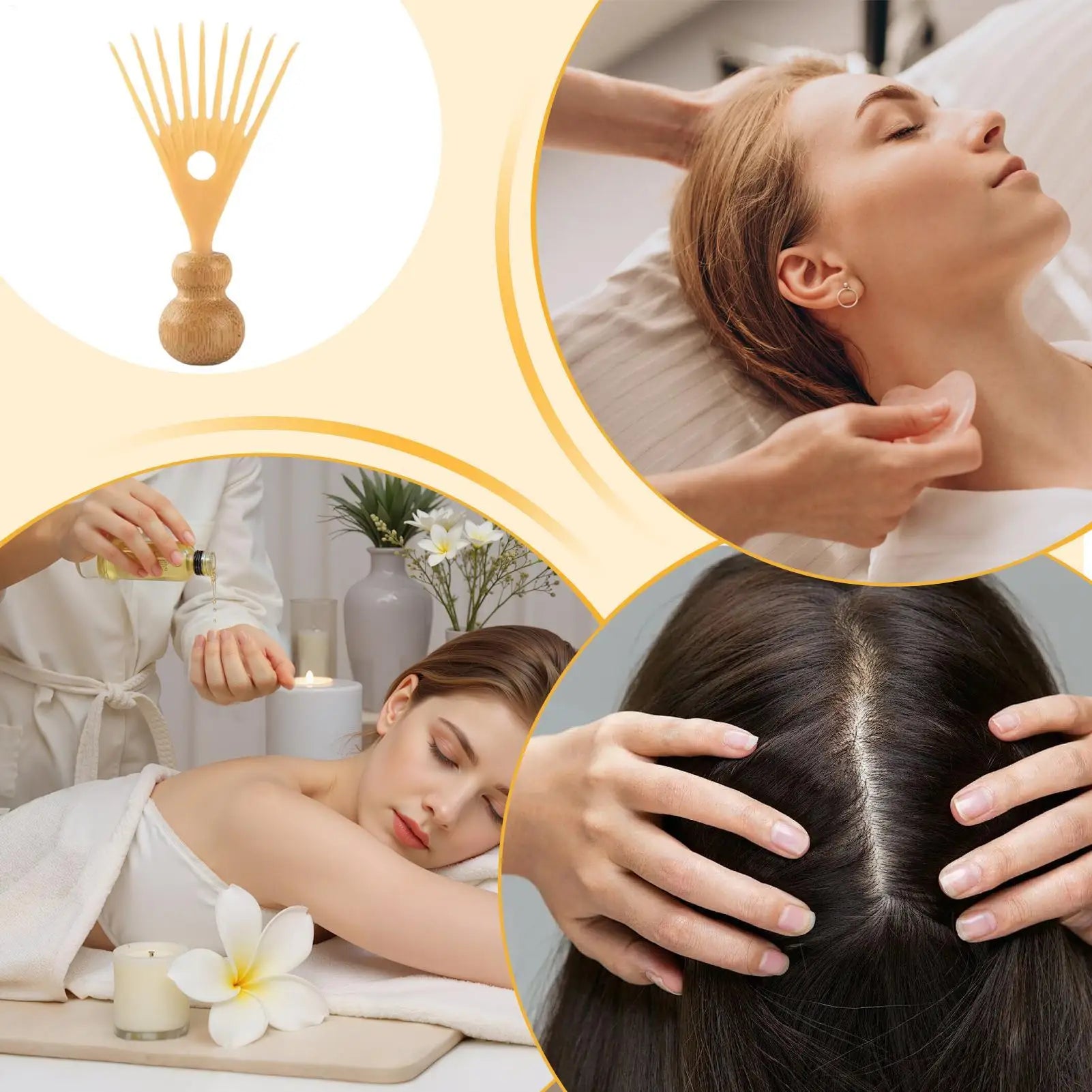 Scalp Massager Manual Head Relaxation Scratcher Scalp Massage Stimulator for Men Women Parents Mom Dad Home Office School Travel