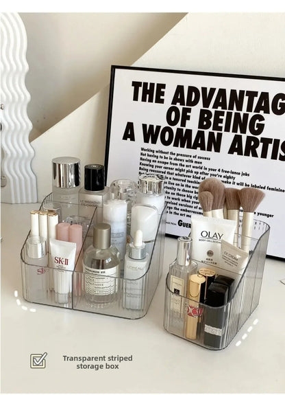 Cosmetic Storage Box For Vanity Makeup Organizer Clear Acrylic Skincare Organiser For Lipstick Cosmetic Organizer Perfume Holder