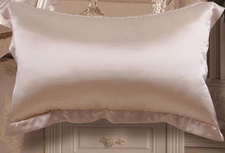 2pcs Silk Pillowcase Camel White Black Silk Satin Pillow Case Multiple Colors