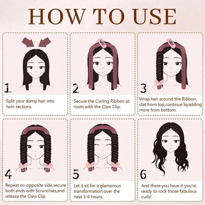 Velvet Heatless Hair Curler Set - No Heat Curlers for Heatless Curls Overnight Hair Curlers,Curls Heatless Curling Set