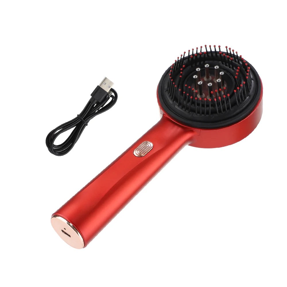 Scalp Massage Comb with Red Light, Electric Hair Scalp Massager with 3 Modes, Rechargeable 6ml Serum Applicator Tool