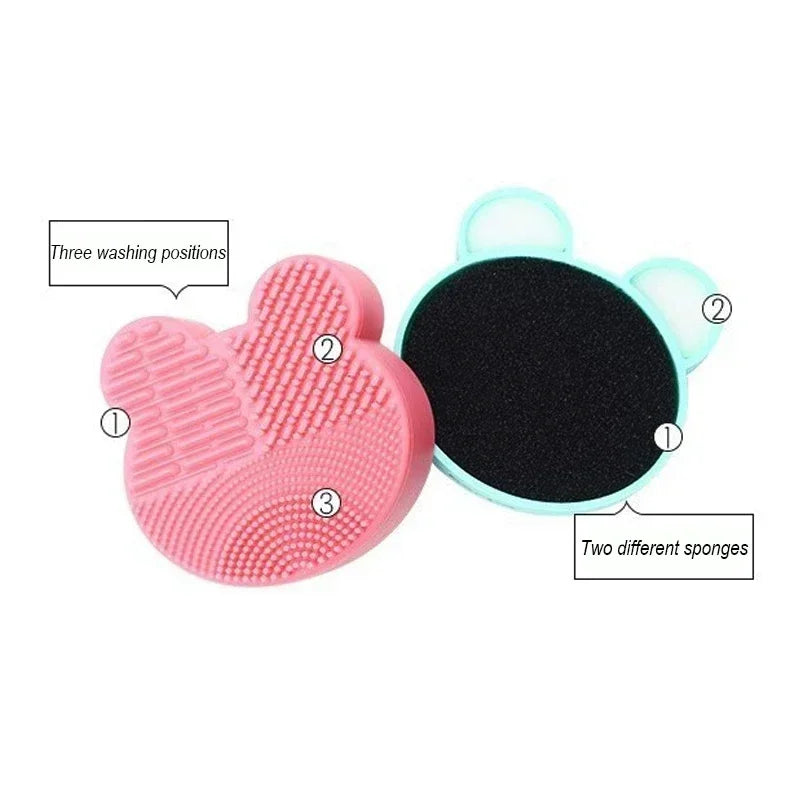 Makeup Brush Cleaner Multifunction Beauty Powder Remover Makeup Brush Dry And Wet Cleaning Silicone Sponge Tool
