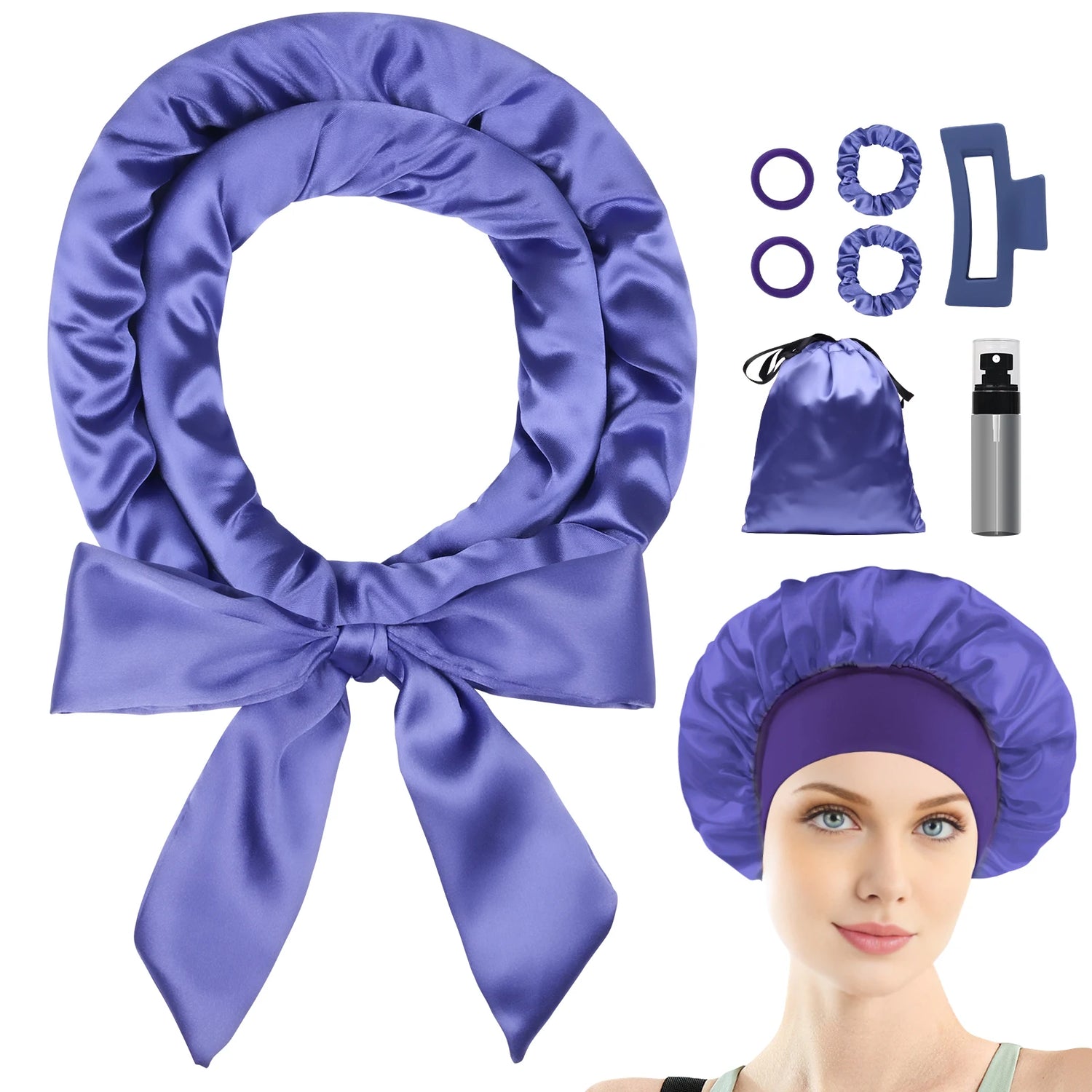 Satin Heatless Curling Set Heatless Curls Overnight Hair Curler 70" No Heat Curls Hair Curlers to Sleep in Overnight Curls Hea