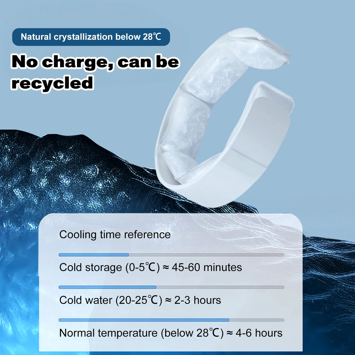 Outdoor Cooling Neck Wrap Ice Cold Neckband Long Lasting Refreshing Neck Collar for Summer Sports Hiking
