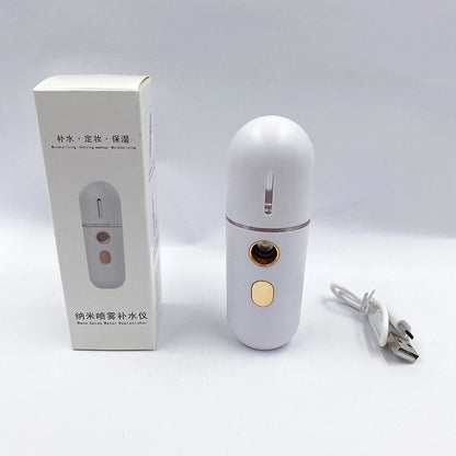 Nano Spray Facial Steamer for Face, Cool Facial Mister Steamer Handy Mist Sprayer Moisturizing Hydrating for Skin Care, Makeup