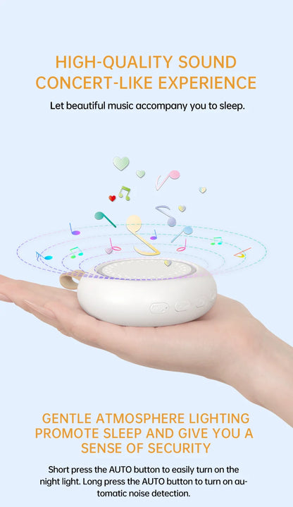 White Noise Machine 24 Soothing Sounds Sleep Sounds Machine with Night Light Type-C Charging Sleep Aid Device for Baby Adult