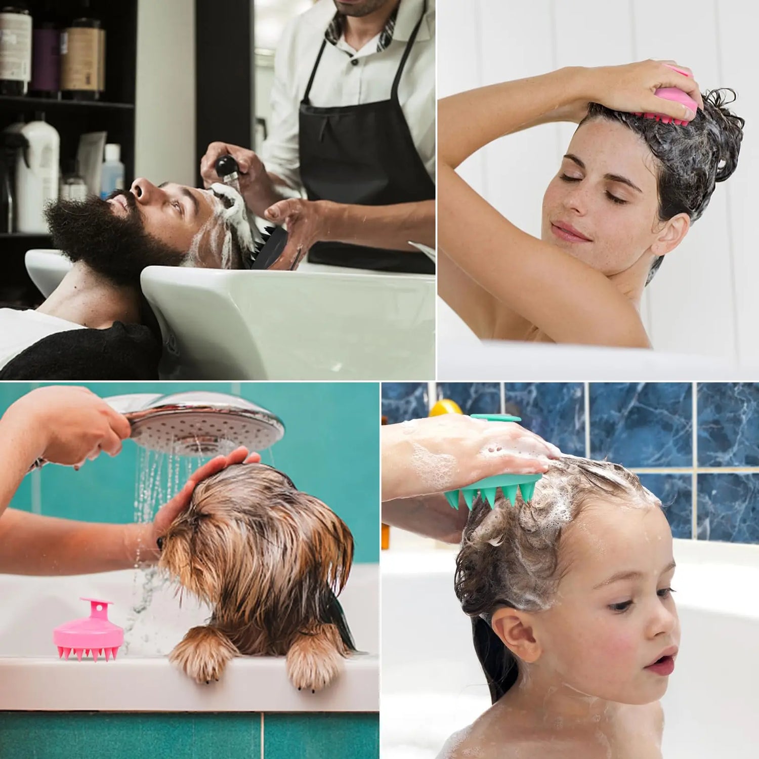 Scalp Massager for Hair Growth,Silicone Comb with Soft Bristles for Washing &amp; Blood Circulation, Shampoo Brush Relaxation Tools