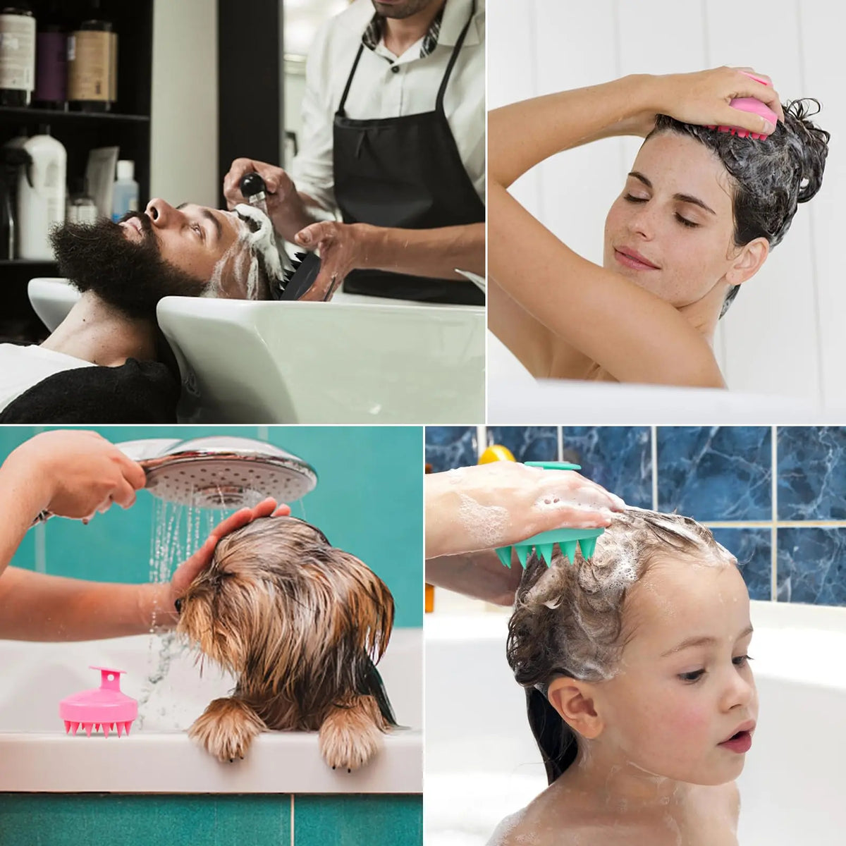 Scalp Massager for Hair Growth,Silicone Comb with Soft Bristles for Washing &amp; Blood Circulation, Shampoo Brush Relaxation Tools