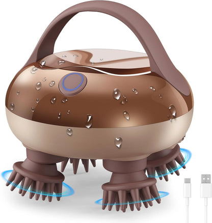 Scalp Massager - Electric Head Massager Scalp Waterproof IPX6, Hair Massage Stress Relax, Rechargeable Hair Head Scratcher