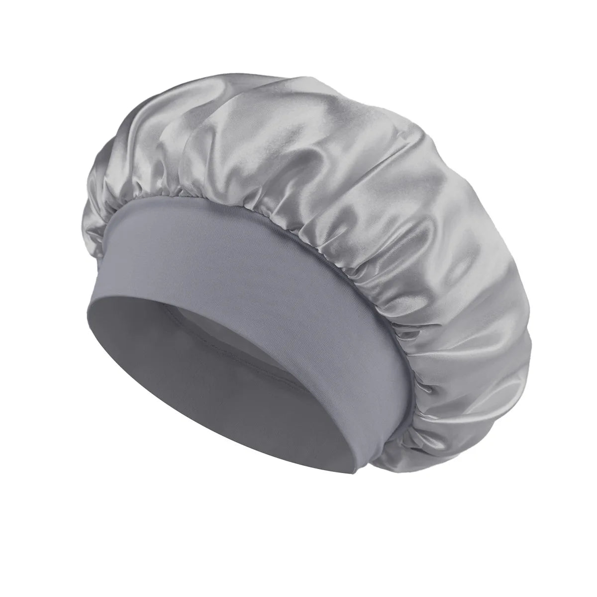 1pcs Soft Silk Satin Lined Bonnet Large Satin Hair Bonnet Household Sleep Shower Cap Hair Wrap Cover for Long Hair Salon Tool