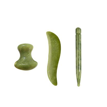 100% Natural Stone Gua Sha Board Set Jade Roller Massager Gouache Scraper Acupuncture Facial Lifting Spa Skin Care Beauty Tools