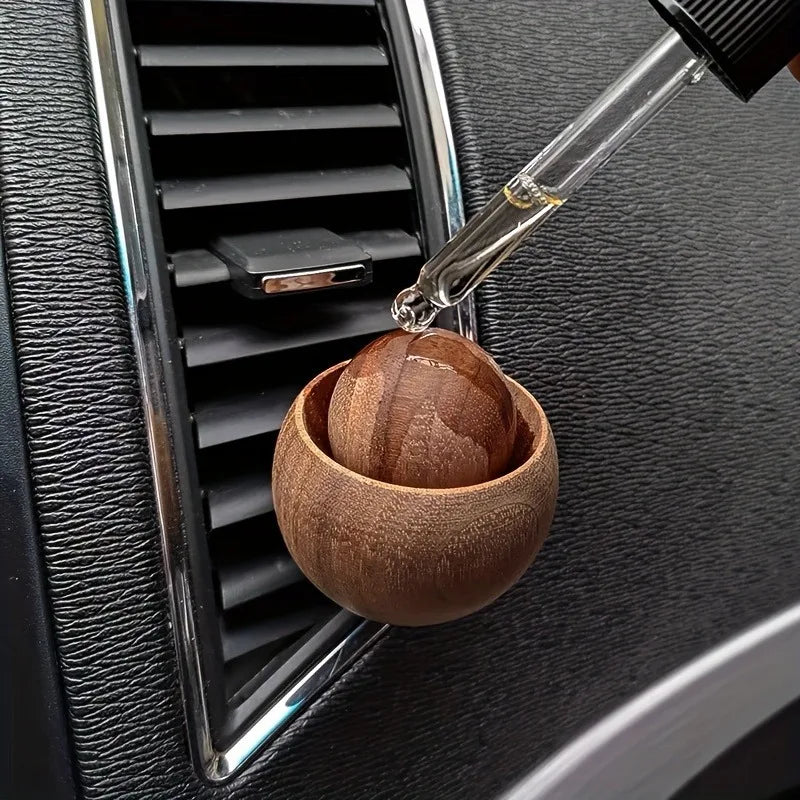 Car &amp; Home Essential Oil Diffuser - Made of Wood Mini Cute Natural Fragrance Diffuser Suitable for Bedroom Living Room Bathroom