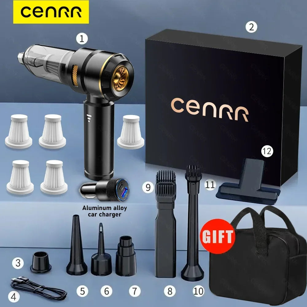 CENRR 998000PA Car Vacuum Cleaner Powerful Portable HandHeld Vacuum Cleaner For Car Wireless Cleaner Robot Car Accessories