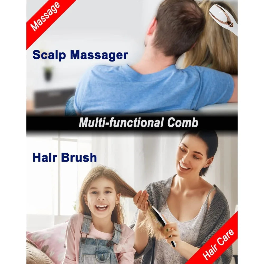 Scalp Massager Electric Brush Hair Massager Massage Comb with Soft Rubber