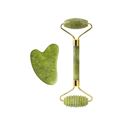 100% Natural Stone Gua Sha Board Set Jade Roller Massager Gouache Scraper Acupuncture Facial Lifting Spa Skin Care Beauty Tools