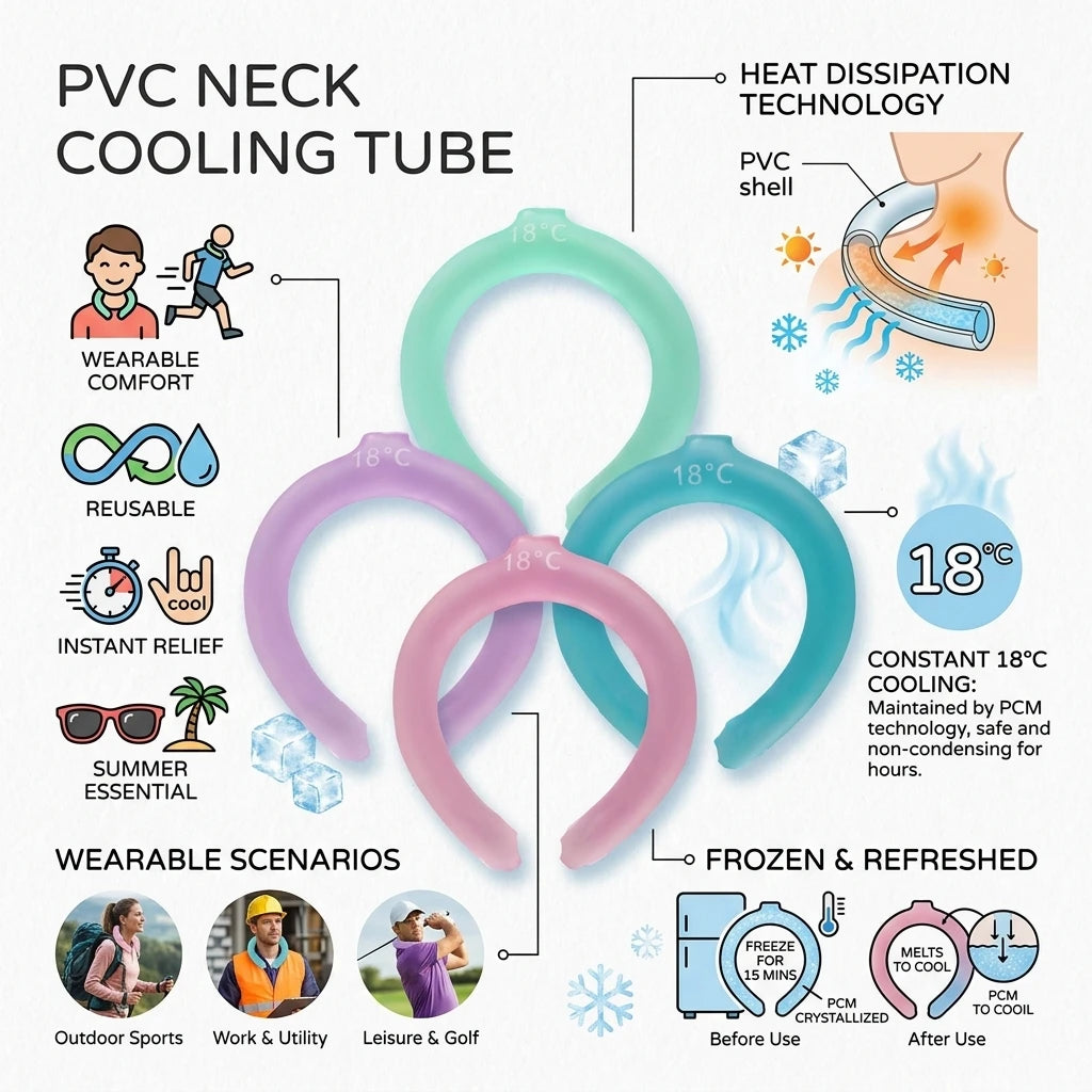 Stay Cool This Summer with Our Wearable Cooling Neck Wraps - Instant Heat Relief!