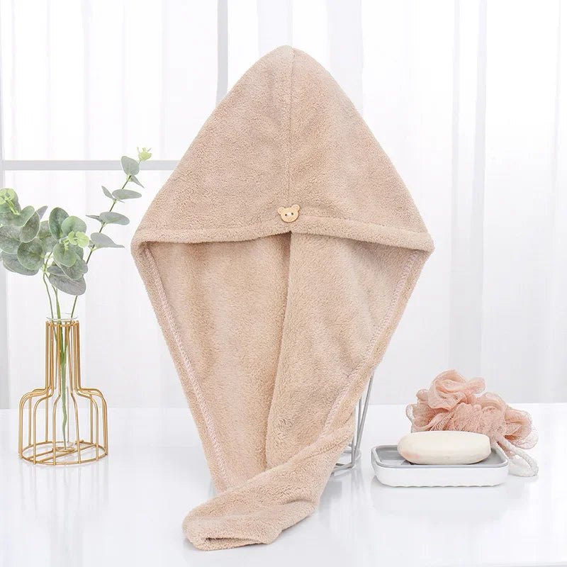 Microfiber Hair Towel Magic Fast Drying Dryer Towel Women Wrap Head Absorption Water Bath Hat