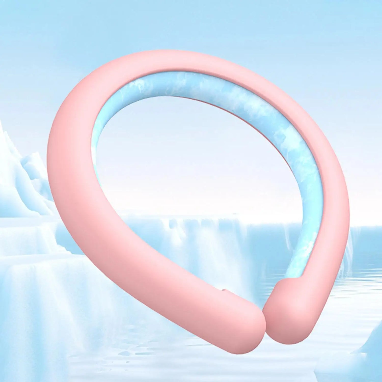 Wearable ice neck wrap summer heatstroke prevention Outdoor sports cooling tube Reusable Cold gel Neck cooler for hiking running