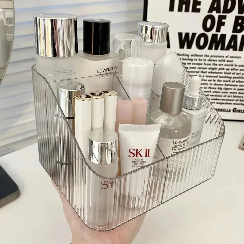 Cosmetic Storage Box For Vanity Makeup Organizer Clear Acrylic Skincare Organiser For Lipstick Cosmetic Organizer Perfume Holder