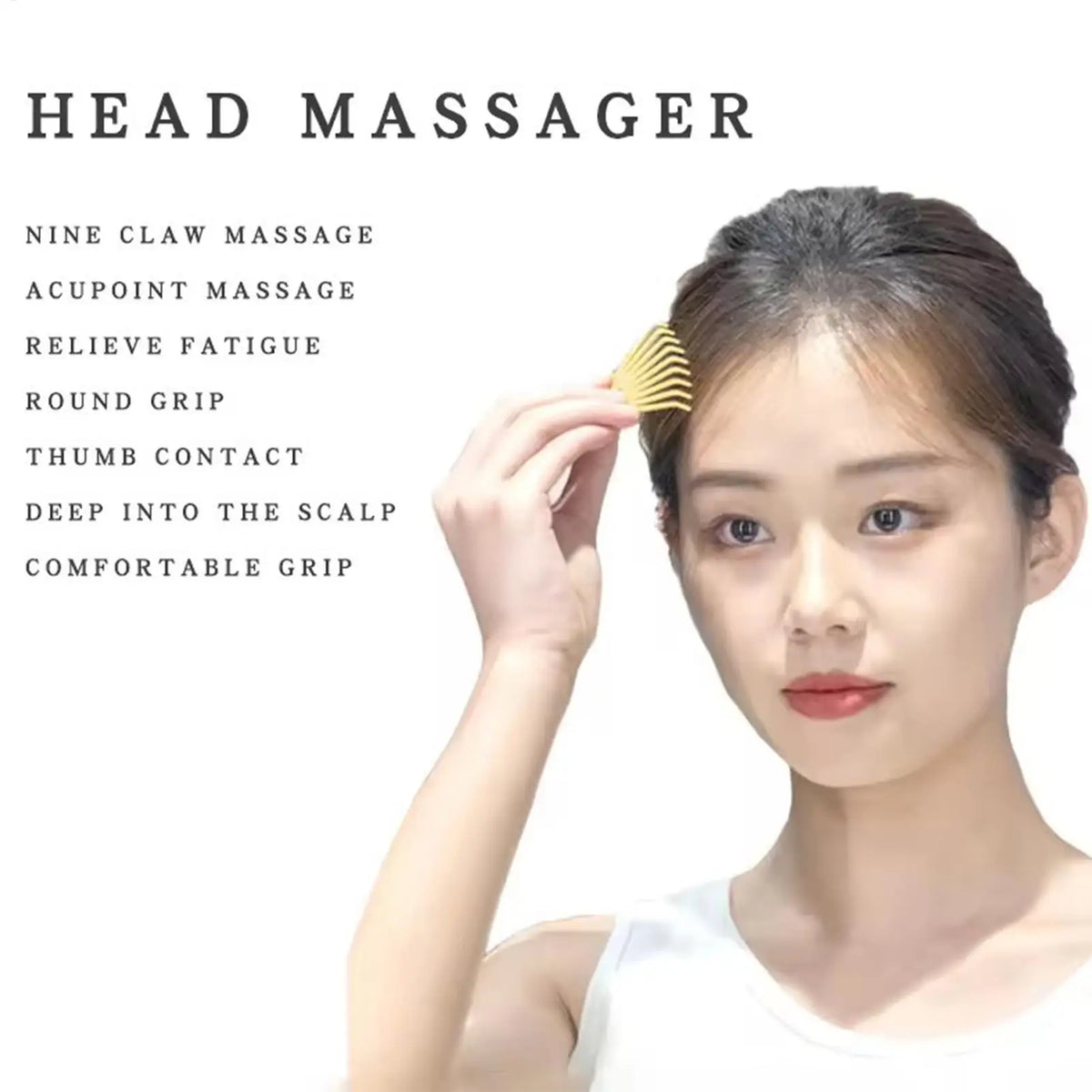 Scalp Massager Manual Head Relaxation Scratcher Scalp Massage Stimulator for Men Women Parents Mom Dad Home Office School Travel