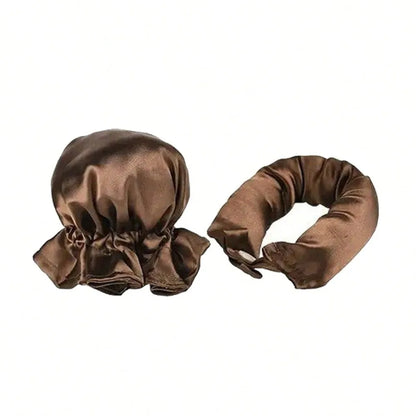 2/4/6Pcs Satin Heatless Curling Set Overnight Curl Blowout Rods Soft Hair Curlers To Sleep in Bun Bons Heatless Curls Bonnet Cap