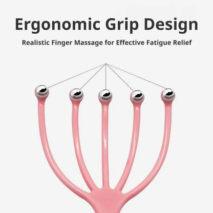 Scalp Massager Manual 5 Claw Head Massager Roller Scratcher Hair Scalp Massage Comb Relieve Fatigue Stress Relax Head Care