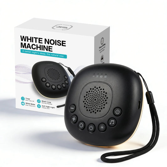 White Noise Machine with 20 Soothing Sounds, Night Light Timer, Portable Sound Machine for Baby, Adult, Travel, Studying, Office