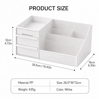 Makeup Organizer with Drawers Cosmetic Storage Box Desktop Skincare Organizer Vanity Countertop Storage Rack Jewelry Organizer