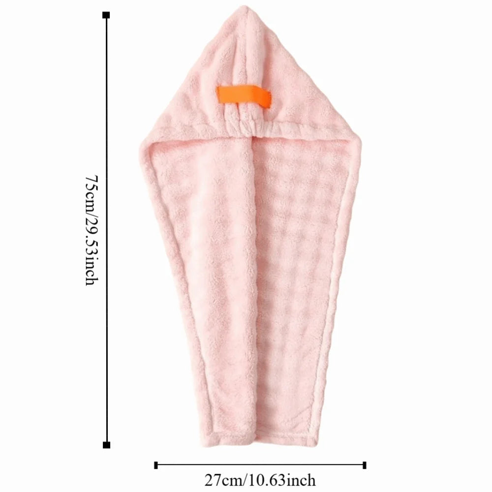 Microfiber Quickly Hair Dry Towel Extra Large Super Absorbent Bathroom Women Turban Soft Thickened Hair Dry Wrap Bonnets
