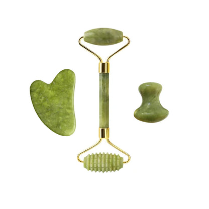 100% Natural Stone Gua Sha Board Set Jade Roller Massager Gouache Scraper Acupuncture Facial Lifting Spa Skin Care Beauty Tools