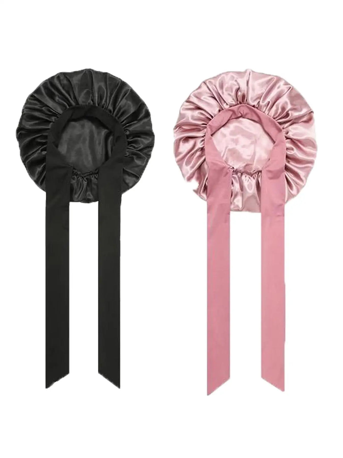 Satin Bonnet for Sleeping Women Silk Sleep Bonnet for Curly Hair Wrap with Elastic Tie Band Night Cap Wine Red