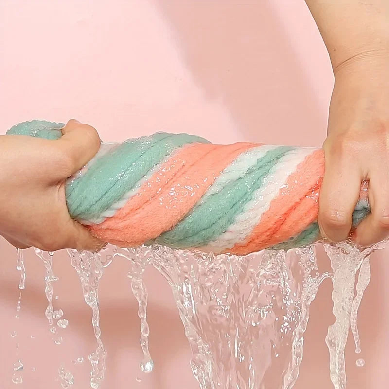 Ultra-Absorbent Microfiber Hair Towel - Double-Layered, Quick-Dry Design - Ideal for Shower, Gym &amp; Spa Use