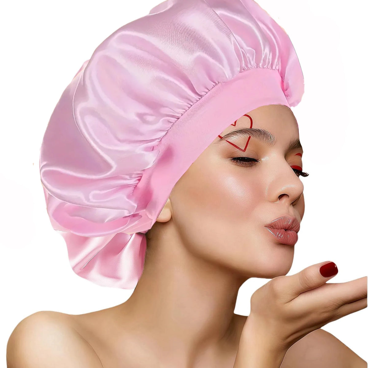 Heatless Curling Set - No Heat Overnight Curling Rod &amp; Bonnet | Spring/Summer Frizz-Free Waves, Sleep-Friendly DIY Styling 4pcs