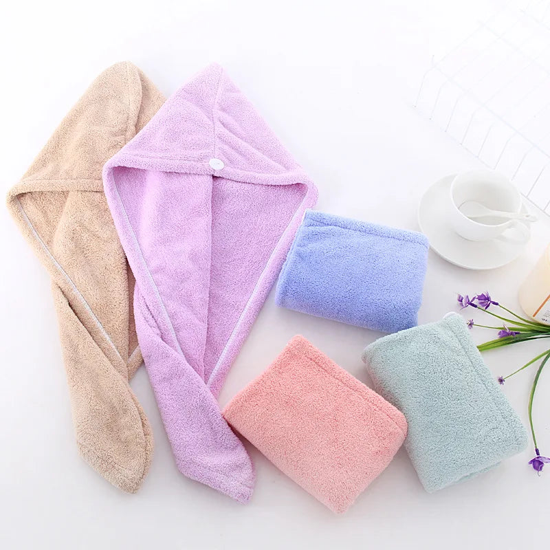 Microfiber Hair Towel Magic Fast Drying Dryer Towel Women Wrap Head Absorption Water Bath Hat