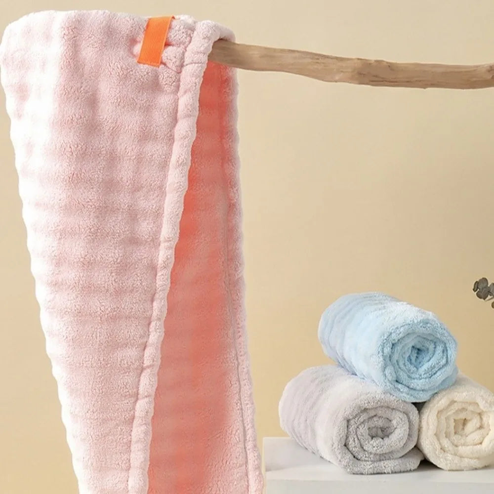 Microfiber Quickly Hair Dry Towel Extra Large Super Absorbent Bathroom Women Turban Soft Thickened Hair Dry Wrap Bonnets